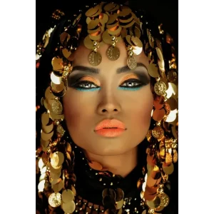 Merkproduct Art Print Gouden Hoofddeksel FEM-065